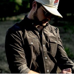 Poncho Outdoors 3XL Western Pearl Snap Corduroy Long Sleeve men’s shirt.